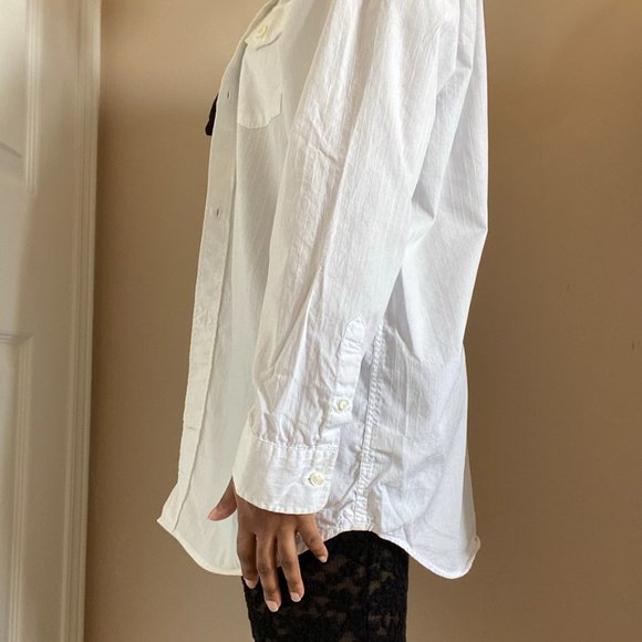 White Gap Collared Button Down Shirt - Picture 8 of 13